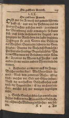 LXX. Die gastfreye Armuth.