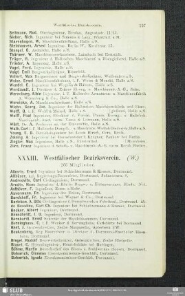 XXXIII. Westfälischer Bezirksverein.