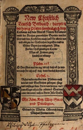 New christlich teutsch Bethbuch