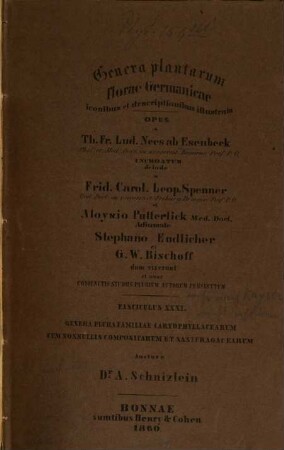 Genera plantarum florae germanicae : iconibus et descriptionibus illustrata. 19/24, Fasciculus XIX - XXIV