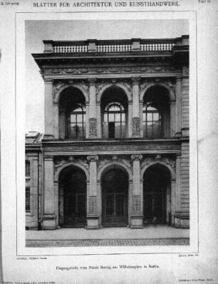 Tafel 19: Eingangshalle vom Palais Borsig am Wilhelmsplatz in Berlin