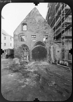 Pirna, Klosterhof 2. Marienkapelle (Ruine, 1451-1475). Teilansicht von Westen