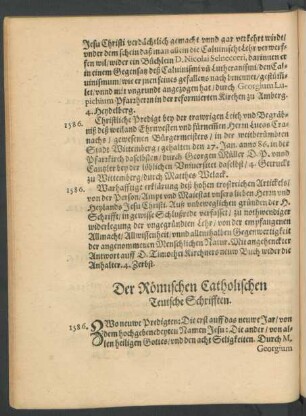 Der Römischen Catholischen Teutsche Schrifften.