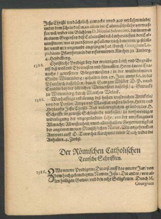 Der Römischen Catholischen Teutsche Schrifften.