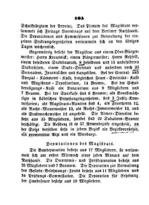 Deputationen des Magistrats