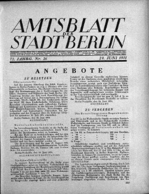 1931,26: Nr. 26, 28. Juni 1931