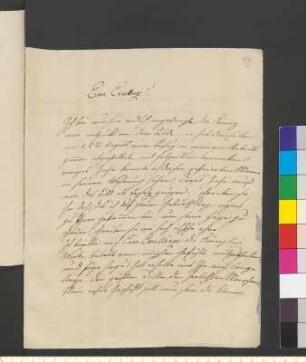 Brief von Stieler, Karl Joseph an Goethe, Johann Wolfgang von