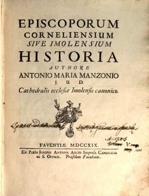 Episcoporum Corneliensium sive Imolensium Historia