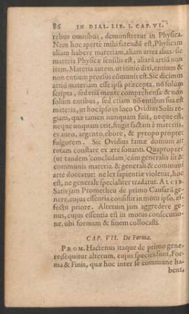 Cap. VII. De Forma.