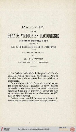 Objet de la mission