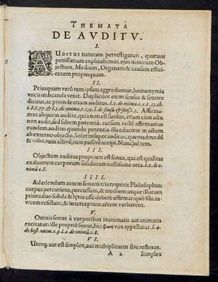 Themata De Auditu.