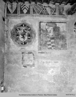Freskenfragment mit Giustitia