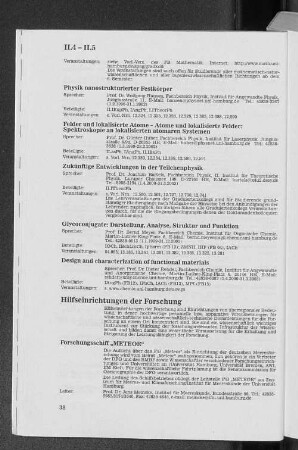 II.5 Hilfseinrichtungen der Forschung