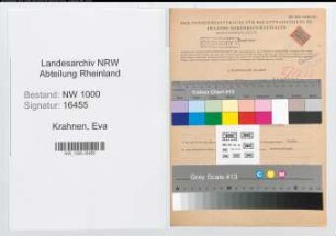 Entnazifizierung Eva Krahnen, geb. 19.10.1867 ()