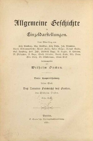 Das Zeitalter Friedrichs des Großen : mit Porträts, Illustrationen und Karten, 1