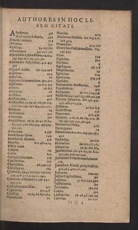 Authores in hoc libro citati.