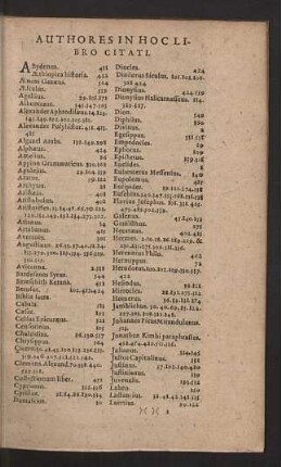 Authores in hoc libro citati.