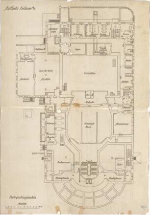 Fischer, Theodor; Heilbronn; Stadt-Theater - Grundriss UG