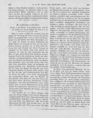 Lau, G. J. T.: Gregor I. der Grosse nach seinem Leben und seiner Lehre. Leipzig: Weigel 1845 (Beschluss von Nr. 184)