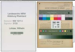Entnazifizierung Wilhelm Lohsse , geb. 10.03.1886 (Arbeiter)