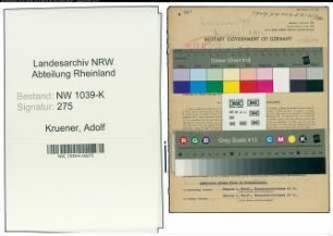 Entnazifizierung Adolf Kruener , geb. 29.03.1909 (Beamter)