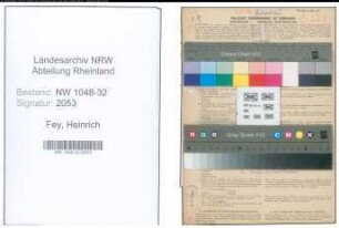 Entnazifizierung Heinrich Fey , geb. 11.08.1894 (Gaertner)