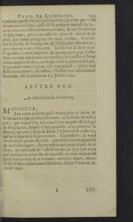 Lettre CCX. - CCXIX.