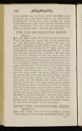 Ein und Sechzigster Brief. - Drey und Siebenzigster Brief.