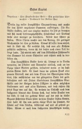 Erstes Kapitel. Napoleon - Der Kupferstecher Bolt - Ein politischer Uhrmacher - Nochmals der Rektor Max