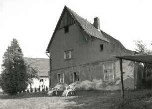 Medingen, Rosenthal 15. Gehöft (1801/1815). Gartenseite des Wohnstallhauses
