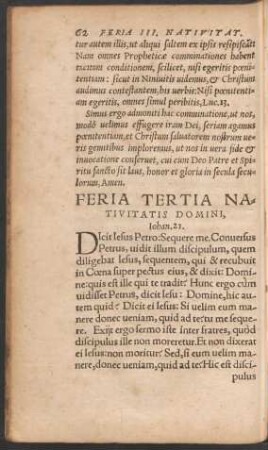 Feria Tertia Nativitatis Domini ...