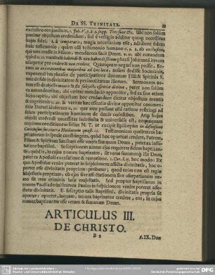 Articulus III. De Christo
