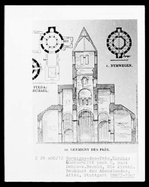 Germigny-des-Prés: Querschnitt Eglise de la Très-Sainte-Trinité