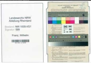 Entnazifizierung Wilhelm Franz , geb. 11.08.1904 (Feuerwehrmann)