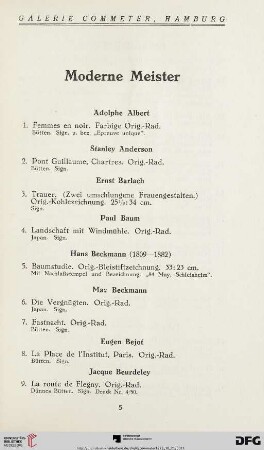 Moderne Meister (Nr. 1-571)