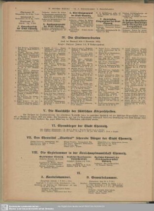 V. Die Ausschüsse der städtischen Körperschaften