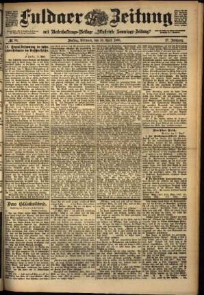 Ausgabe vom Mittwoch, den 18. April 1900.