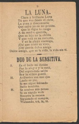 Duo de la sensitiva.