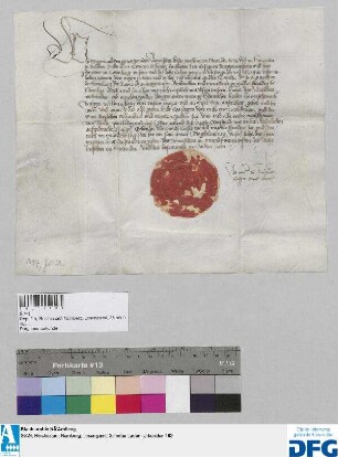 Kaiser Sigismund befiehlt der Stadt Nürnberg, von den ihm noch schuldigen 414 fl. den Heinrich Heyden, Harnaschmacher und Bürger zu Nürnberg, zu bezahlen.