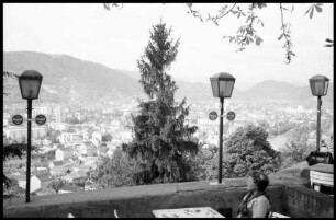 Graz: vom Schlossberg auf Terrassenrestaurant