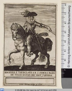 Johann Tserklas von Tilly zu Pferde