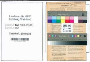 Entnazifizierung Bernhard Osterhoff , geb. 01.06.1909 (Kaufmann)