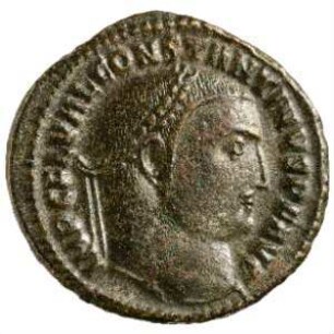 Münze, Follis, Aes 3, 312 - 313 n. Chr.