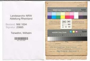 Entnazifizierung Wilhelm Terwehm , geb. 09.02.1897 (Eisendreher)