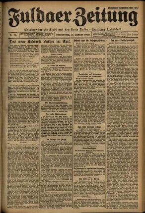 Ausgabe vom Donnerstag, den 21. Januar 1926.