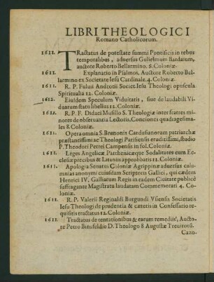 Libri Theologici Romano Catholicorum.