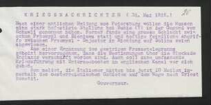 20 Kriegsnachrichten 31. Mai 1915