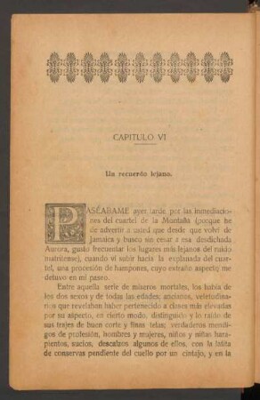 Capítulo VI - Un recuerdo lejano.