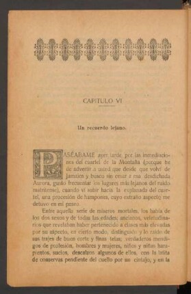 Capítulo VI - Un recuerdo lejano.