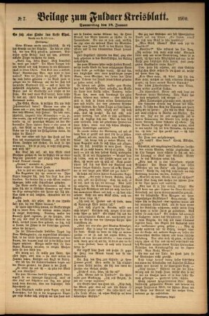 Zweite Ausgabe vom Donnerstag, den 18. Januar 1900.